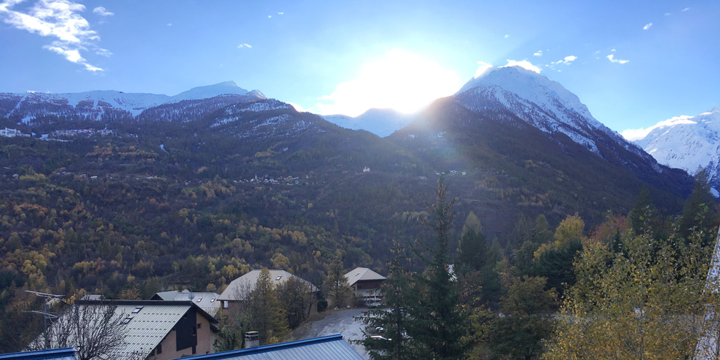 Vue du balcon, en automne